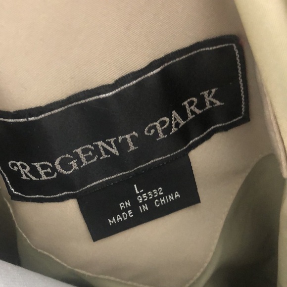 Regent park tan button up trench coat size large - Picture 6 of 9